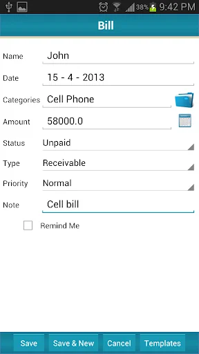 Bill Reminder Expense Manager screenshot 4