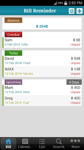 Bill Reminder Expense Tracker