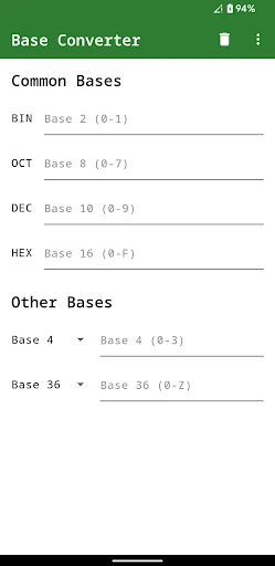 Base Converter - Base 2 to 36