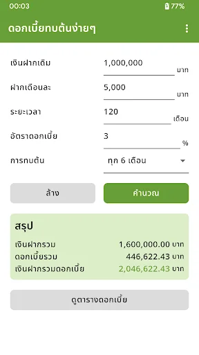 ดอกเบี้ยทบต้นง่ายๆ