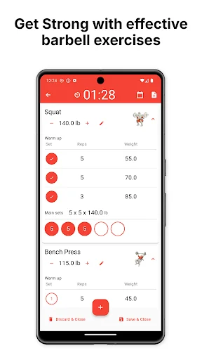 5x5 Workout Logger screenshot 1
