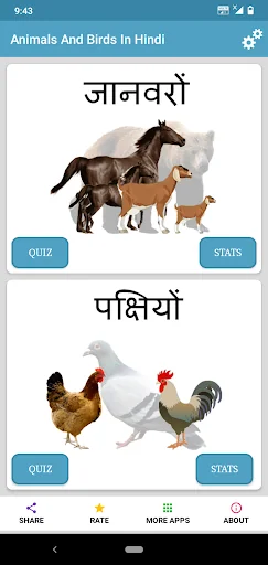 Hindi Animals and Birds - Quiz
