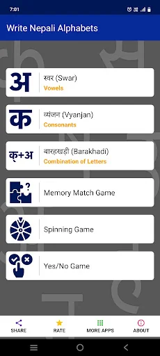 Write Nepali Alphabets