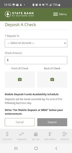 SBSU-State Bank Southern Utah screenshot 3