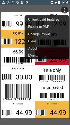 Barcode Generator - labels PDF