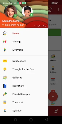 School Unique Parent App