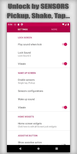 Screen lock and off - Sensors screenshot 1