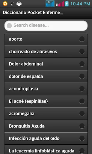 Diccionario Enfermedades