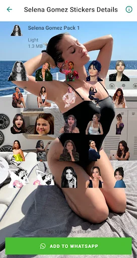 Selena Gomez WA Stickers App screenshot 2