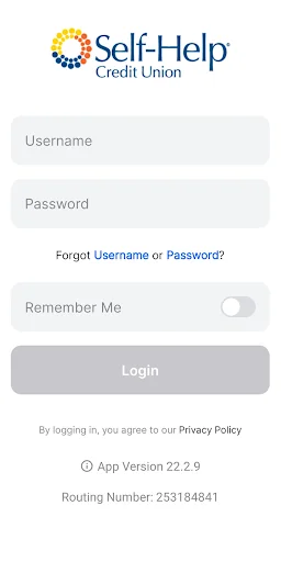 Self-Help CU Mobile Banking screenshot 1
