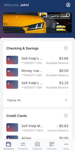 Self-Help CU Mobile Banking screenshot 2