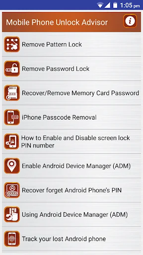 Clear Mobile Password PIN Help