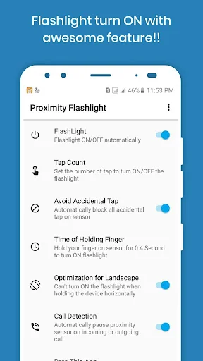 Proximity Flashlight: Just Tap