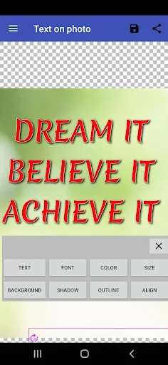 Add text to the photo