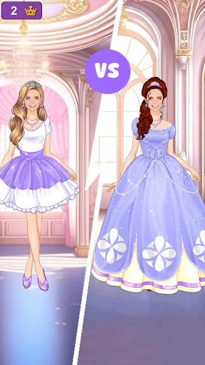 Purple princess dress up game