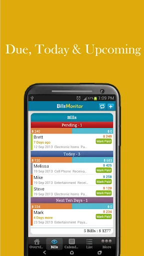 Bills Monitor & Manager screenshot 2