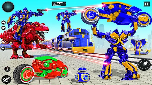 Train Robot Transform Car Game screenshot 2