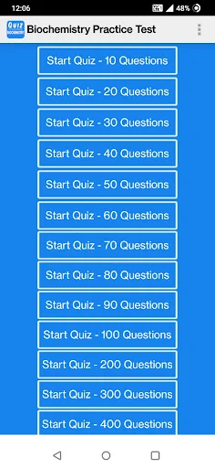 Biochemistry Practice Quiz