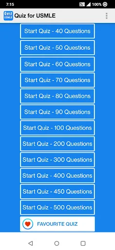 Quiz for USMLE