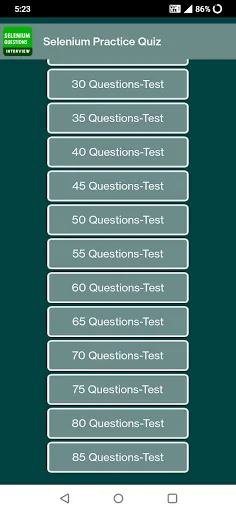 Selenium Practice Exam