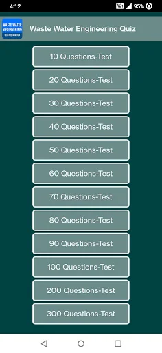 Waste Water Engineering Quiz