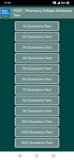 Practice Test for PCAT