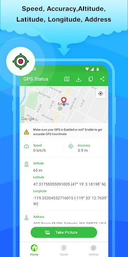GPS Status: Send Geotag Photos