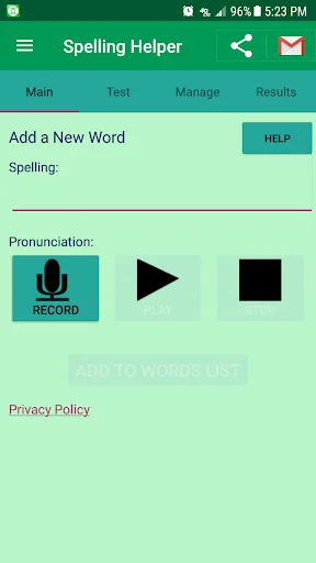 Spelling Helper:Practice Words