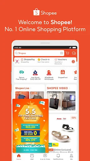 Shopee 5.5 VIP Free Shipping screenshot 1