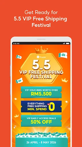 Shopee 5.5 VIP Free Shipping screenshot 2