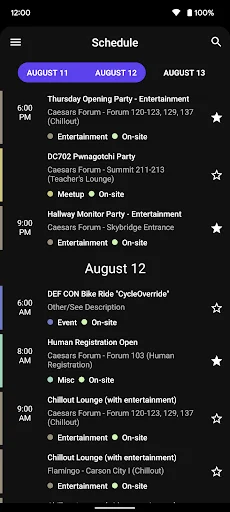 Hacker Tracker - Schedule App