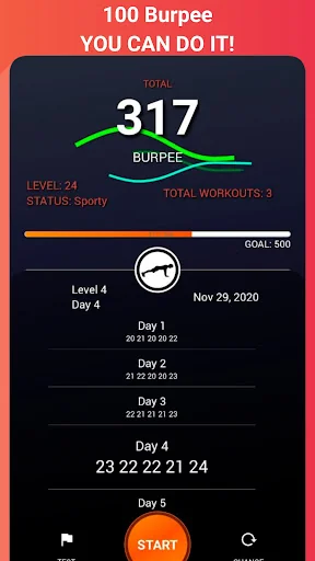 Burpee workout BeStronger screenshot 1