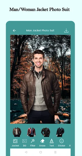 Man Jacket Photo Suit screenshot 2