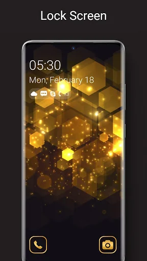 Pure Gold Lock Screen screenshot 1