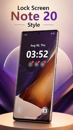 Lock Screen Note 20 Style