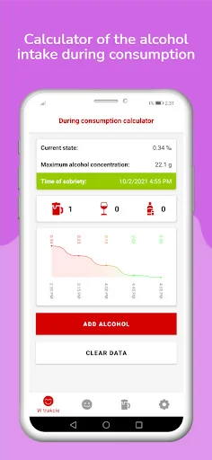 Breathalyser BAC calculator screenshot 1