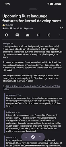 Harmonic for Hacker News screenshot 2