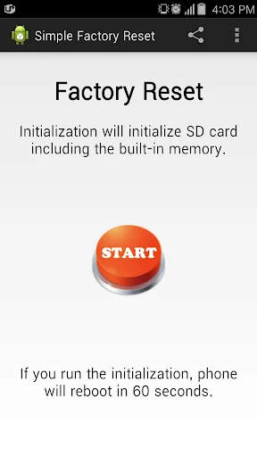 Simple Factory Phone Reset screenshot 1