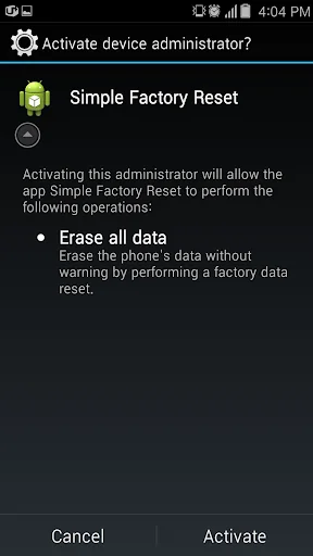 Simple Factory Phone Reset screenshot 3