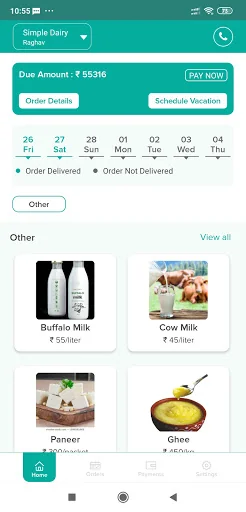 Simple Dairy Customer