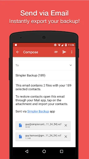 Easy Contacts Backup & Restore screenshot 2