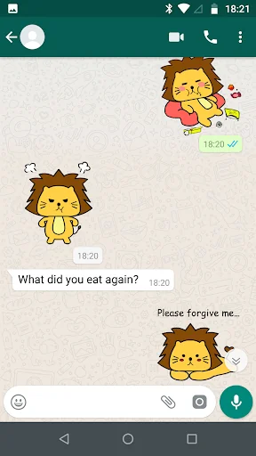 Singa Polah Stickers for Whats screenshot 1