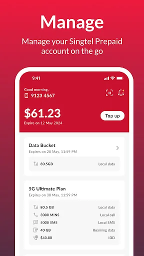 Singtel Prepaid hi!App screenshot 1