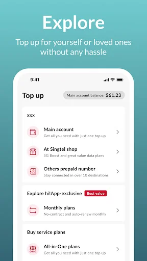 Singtel Prepaid hi!App screenshot 2