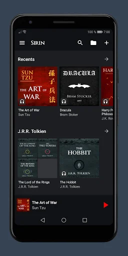 Sirin Audiobook Player screenshot 1