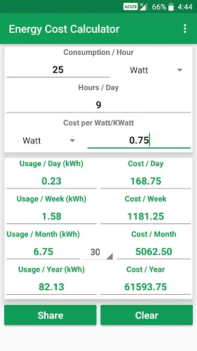 Energy Cost Calculator