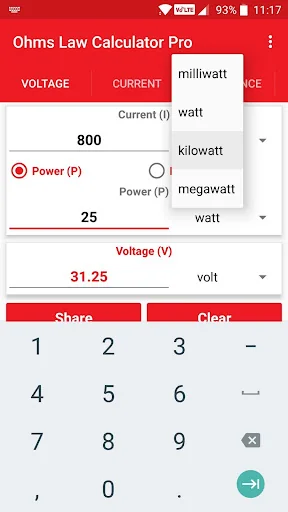 Ohms Law Calculator Pro