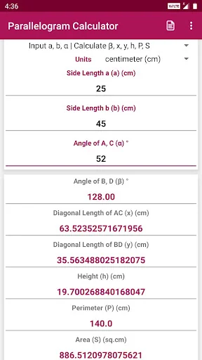 Parallelogram Calculator