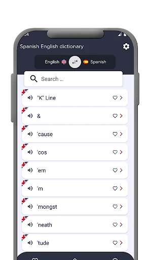 Spanish - English dictionary