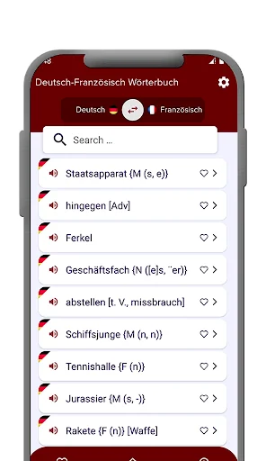 Deutsch-Französisch Wörterbuch